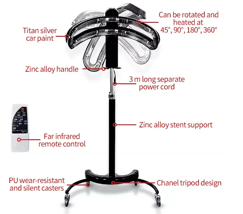 Factory Direct Sale Hooded Hair Dryer Professional Salon With Diffuser Lcd Ionic Blow Stationed With CE Certificate