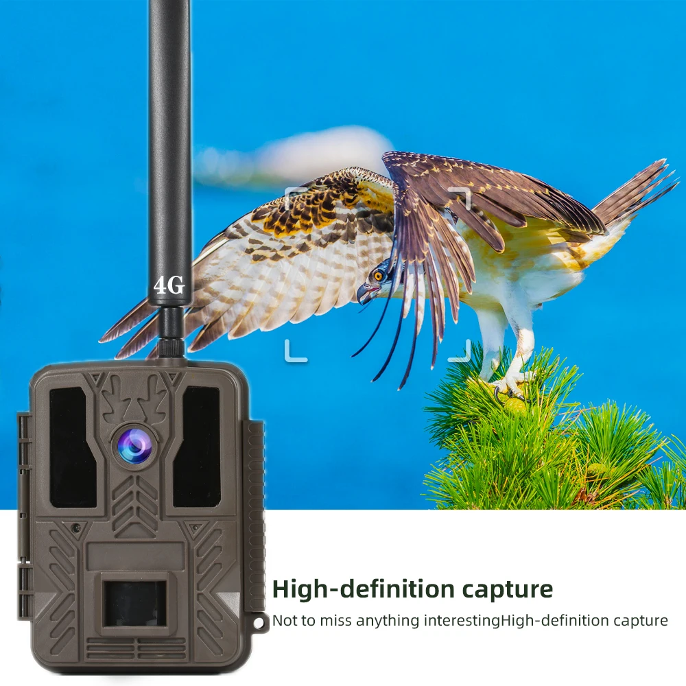4g Wireless Hunting Cameras MMS GPRS FTP Multi Ways for 36MP Photo Videos Transmission Black IR No Glow Cam