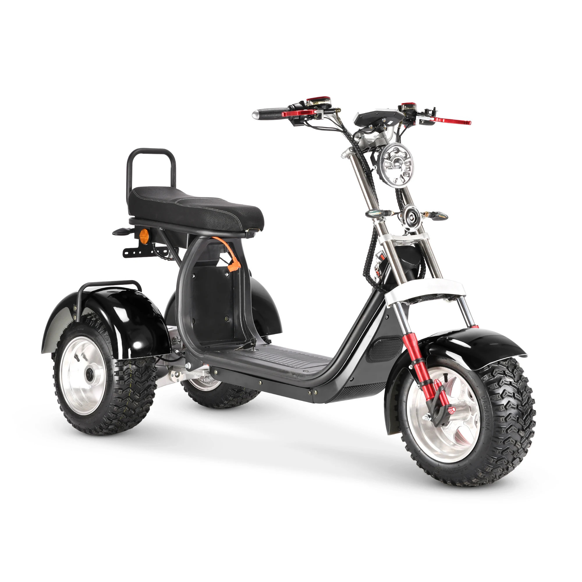 Citycoco with Front and Back Shock Absorber 10 Inch 1500W 60V 1000-2000W electric scooters 2 seats with fat tire cheap scooter