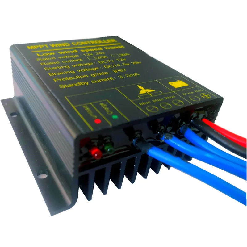 2023 High Quality 12v/24v AUTO Low Wind Speed Boost Water Proof MPPT mppt controller wind turbine Wind Charge Controller