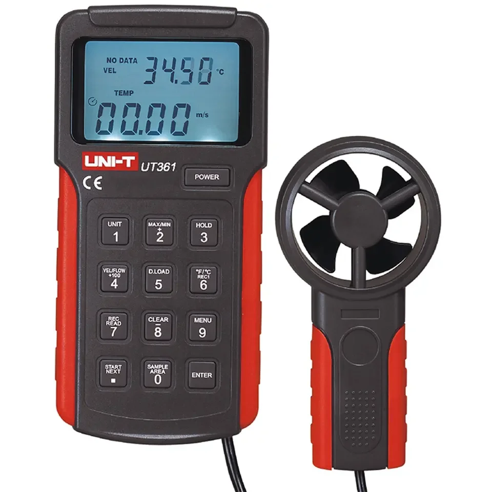 UNI-T UT361 анемометр для измерения скорости ветра манометр температуры воздуха скорость воздушного