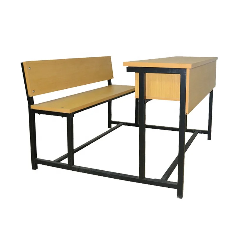 SF-1051,Manufactory Double School Desk And Chair Set Student Desk And Chair Wood School Furniture Set School Table And Bench