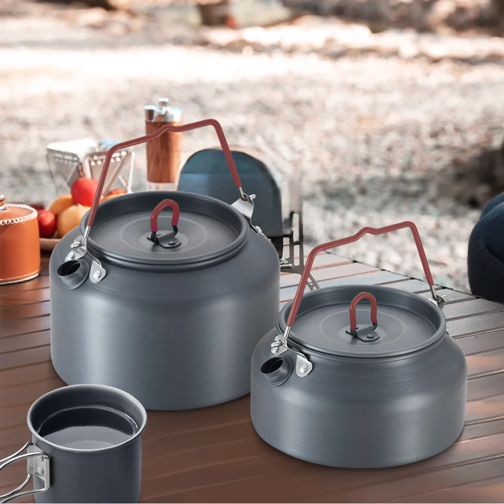 Factory Direct Portable Hiking Picnic Kettle And Outdoor Dining Tea Pot Set Camping Kettle Pot