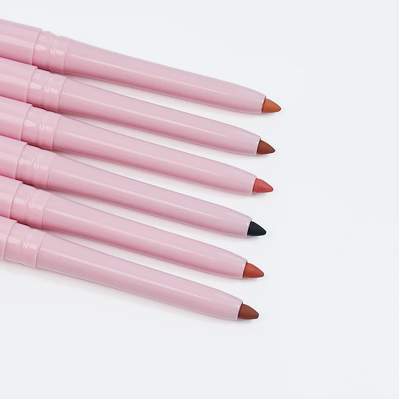 Wholesale Private Label Lip Pencil Long Lasting Waterproof Smooth Custom Logo Matte Cream Pink Lip Liner