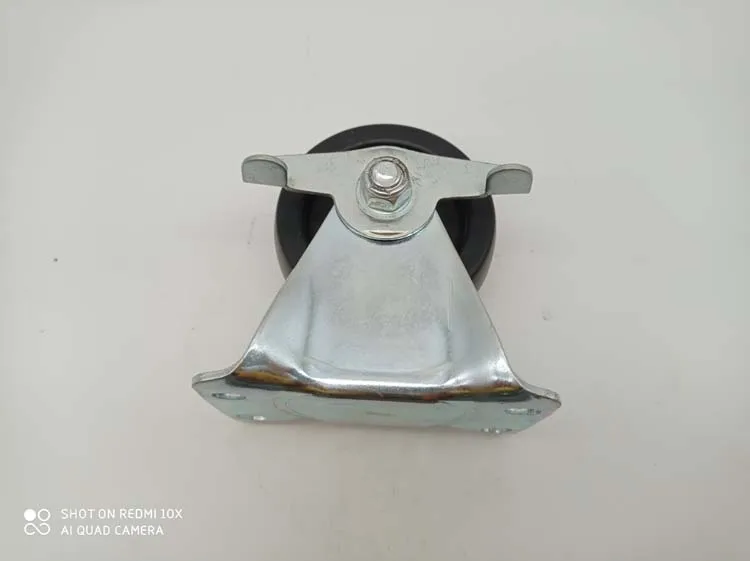 Most Popular Factory Outlet 75x32 Fixed Caster Wheel with Side Brake Economically Priced Casters