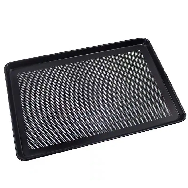 High quality 400*600*30mm aluminum non-stick perforated sheet pan cookie plate of rotary oven baking tray