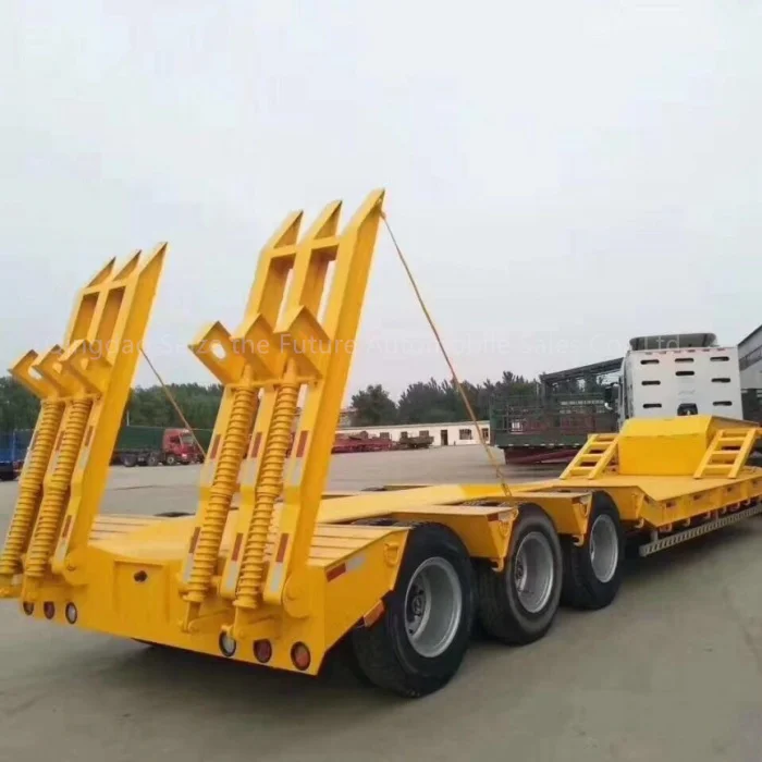 Heavy Duty Low Loader  Concave Lowboy 3 Axles 60t Low Bed Lowbed Trailer