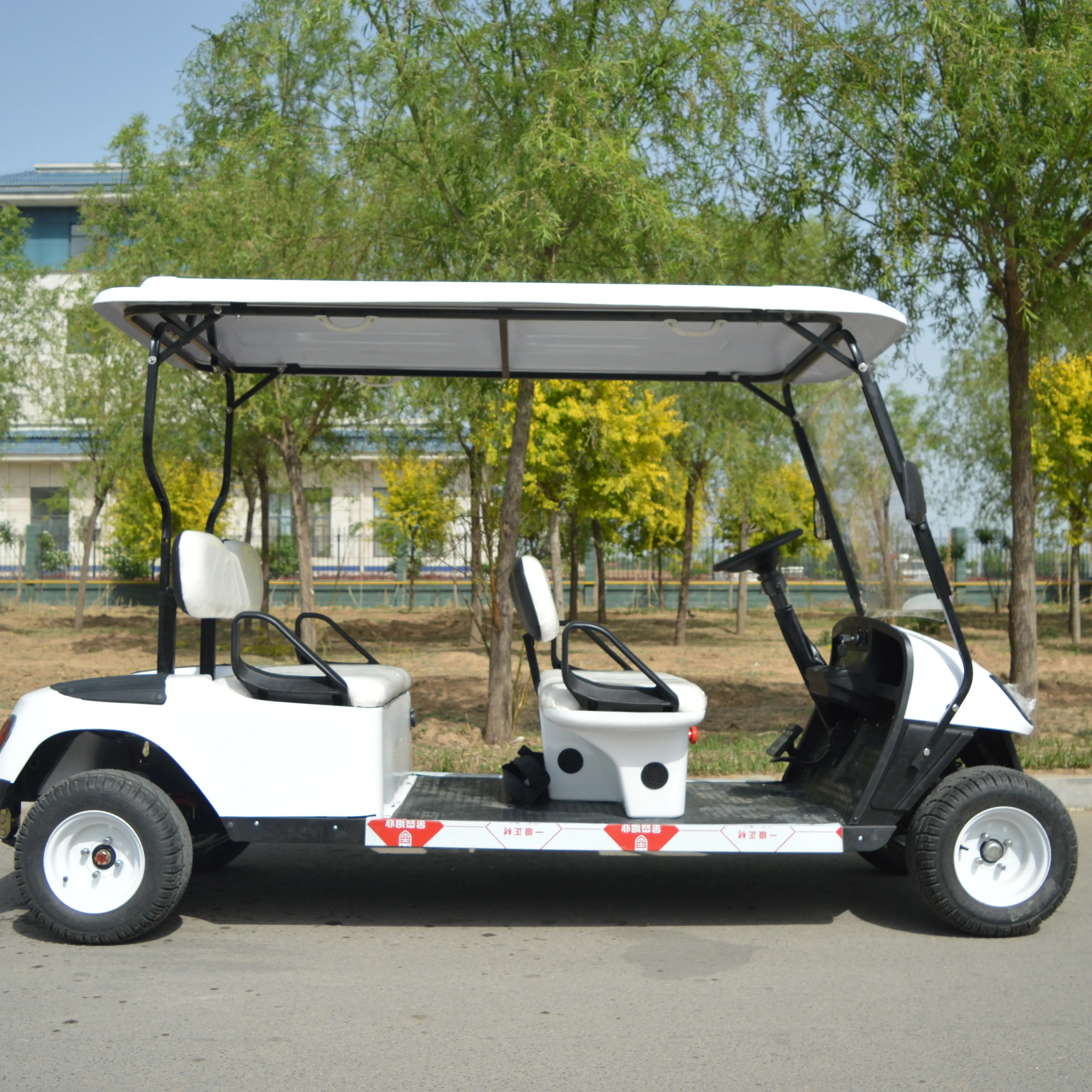 2/4/6/8 Seats Electric Road Golf Cart with Curtis Controller Metal Steel Plastic Hunting Buggy Scooter for Golf Trolleys