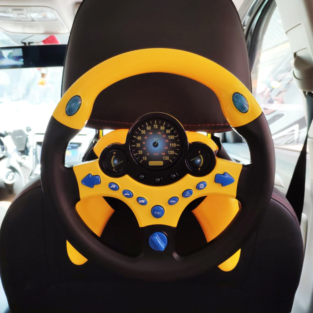 Kids Simulation Steering Wheel Toy Electric Educational Toy Simulated Driving Wheel Toy with Light and Music