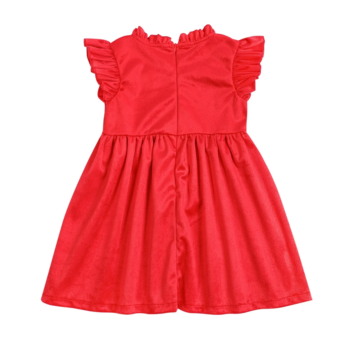 New arrival baby dress girls velvet material little girl dress from 5 to 15 custom style wholesale smocked dresses