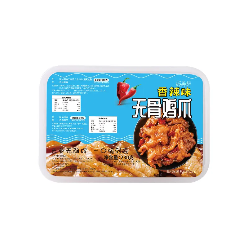 
Wholesale delicious meat snacks chicken feet spicy boneless chicken feet 