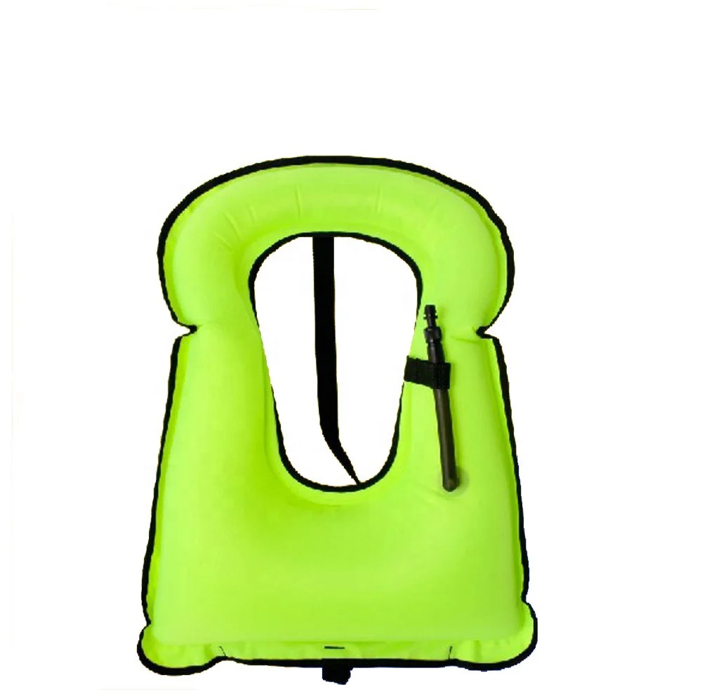 210 Denier Nylon TPU diving equipment Self Inflatable Life Jacket, inflatable life snorkel Vest