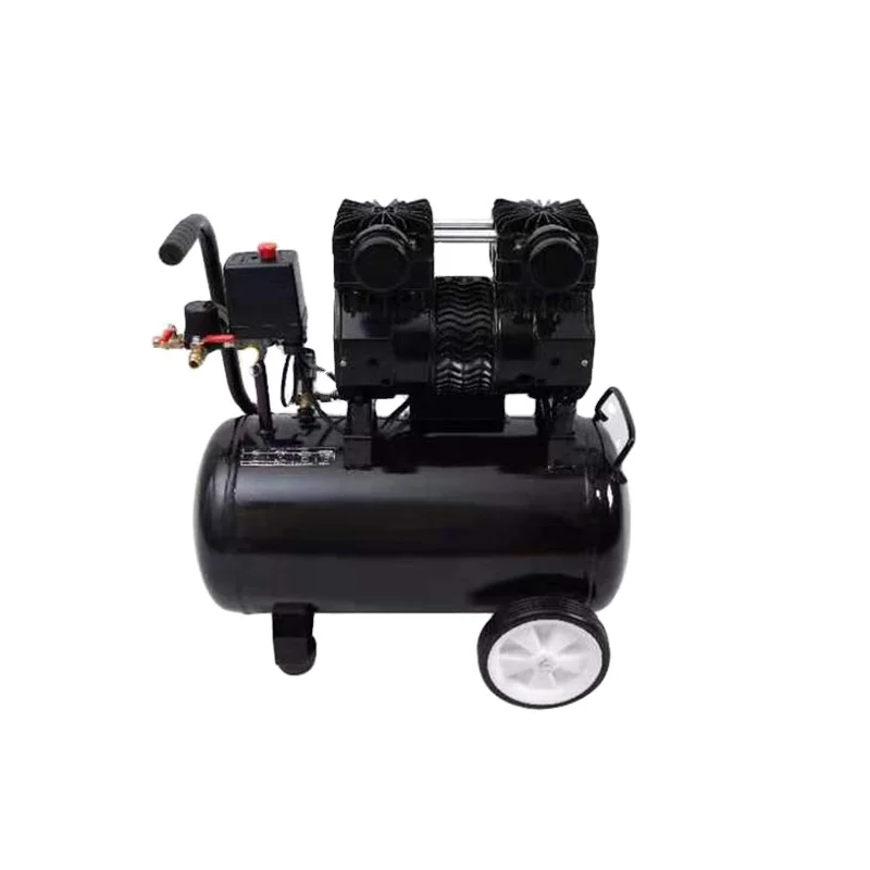 
In stock 25KG 24 Liter oil free Low-noise portable piston air compressor 
