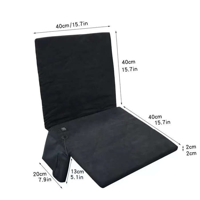 UML  outdoor camping portable  universal heated chair cushion adjustable temperature seat cushion