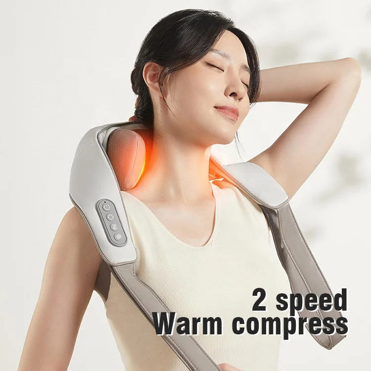 Electric Heating Neck And Shoulder Relaxer 4 Key Kneading Cervical Massage Shawl Pure Acupressure Neck & Shoulder Massager