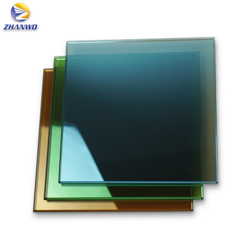 Blue Bronze Grey Green Pink Clear Tinted Coated Reflective Glass
