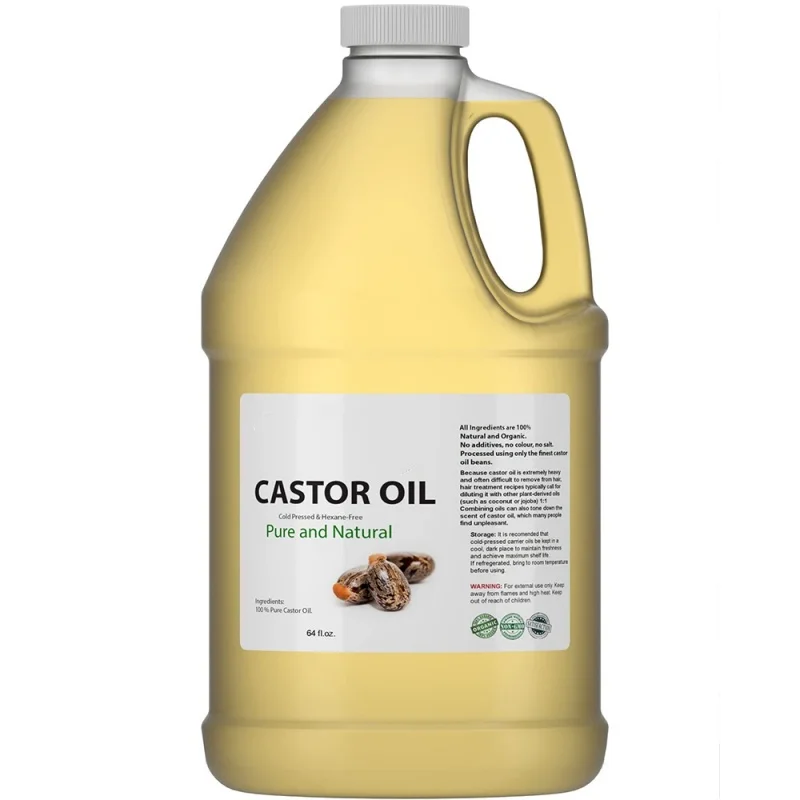 Private Label Pure Organic Castor Oil Cold Pressed Hexane Free Castor Oil For Eyelash And Eyebrow Hair Growth Enhancer