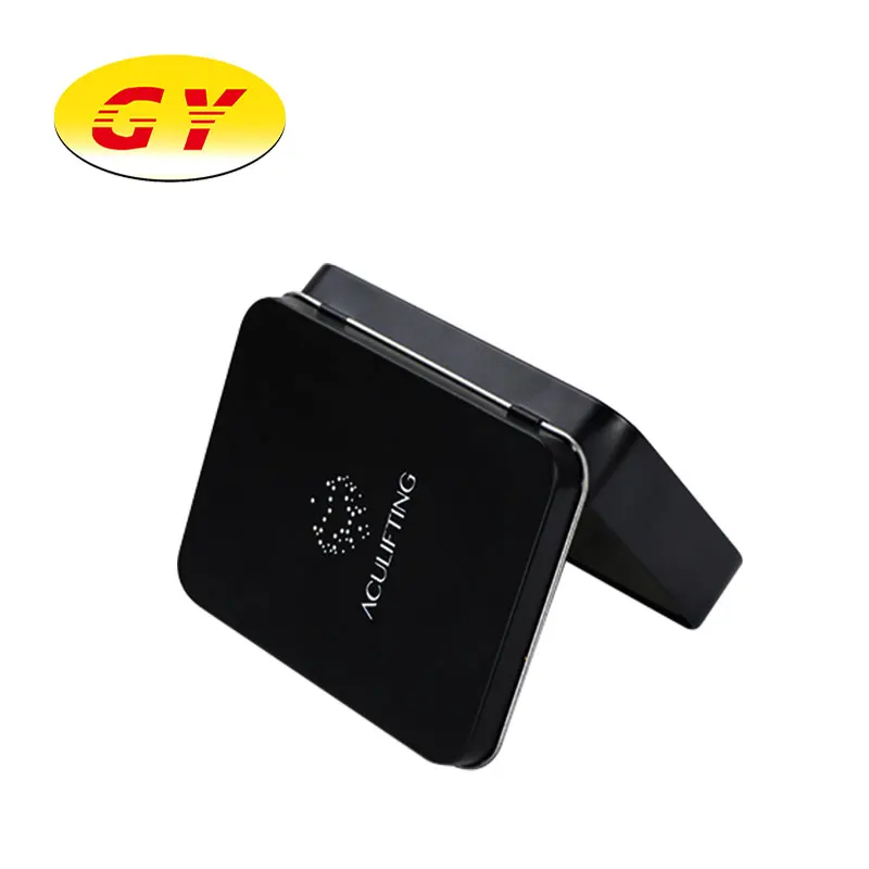 
2021 hot sale high quality black matte small tin box with lids for u disk box 