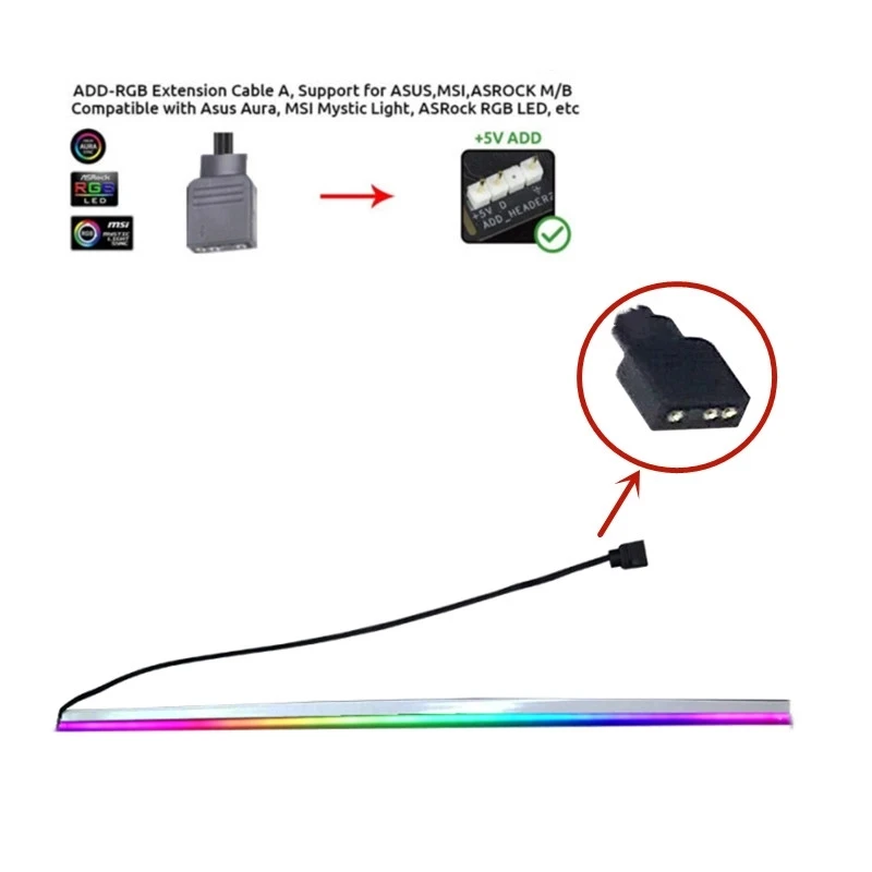 Неоновые адресуемых RGB шт 16 дюймов диффузный СИД полоса для надежного удержания ореолом Gigabyte MSI Мистик» «Corsair освещение узел Pro Corsair Commander PRO