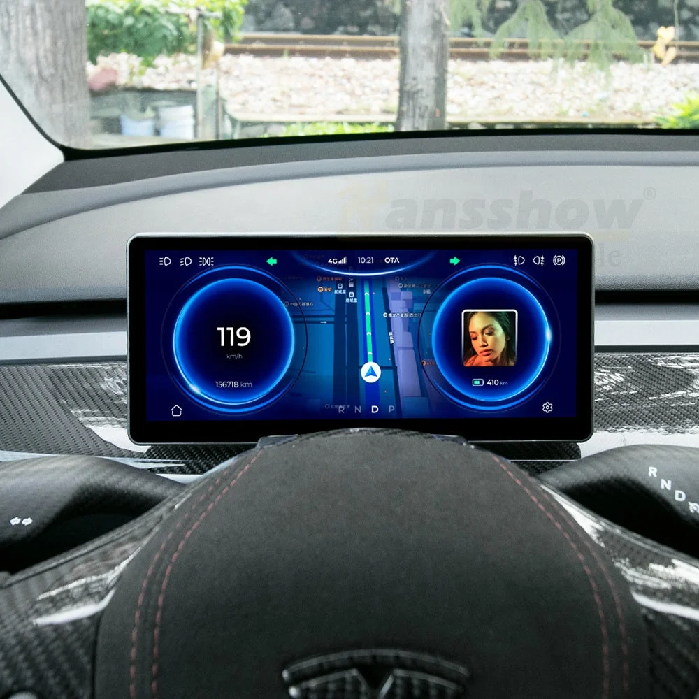 10.25 inch Touch Screen Car Android Auto Gps Navigation Wireless Apple Carplay Dashboard Console Instrument Panel For Tesla Mode