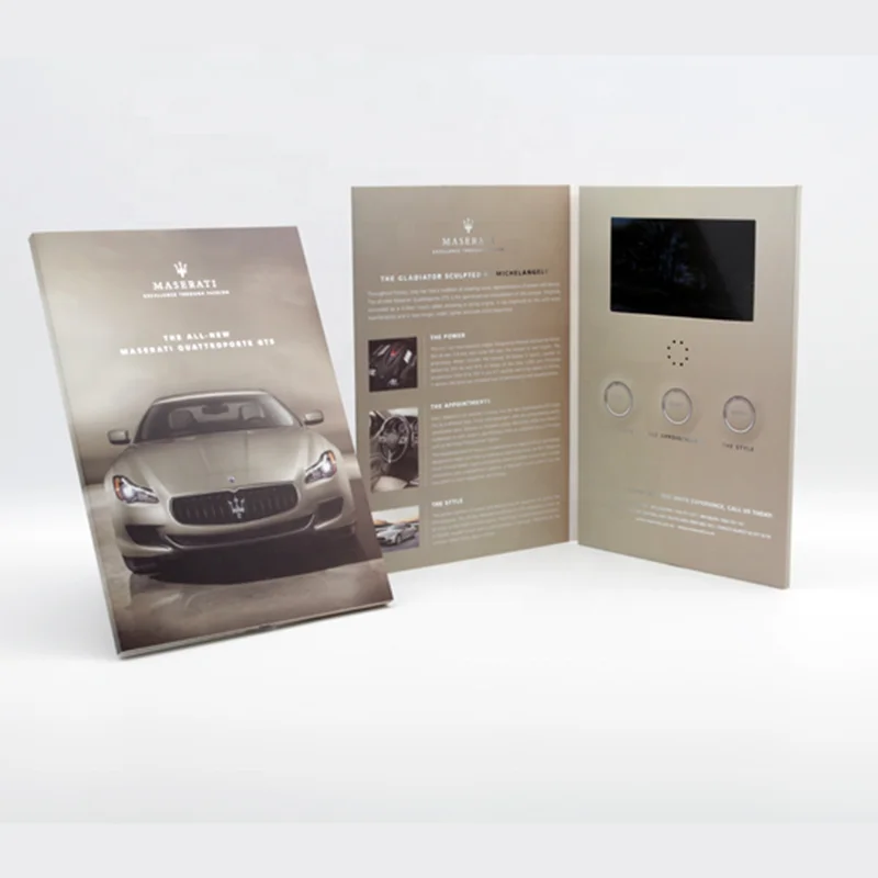 Customized mayways Video 5 Inch Lcd Video Brochure