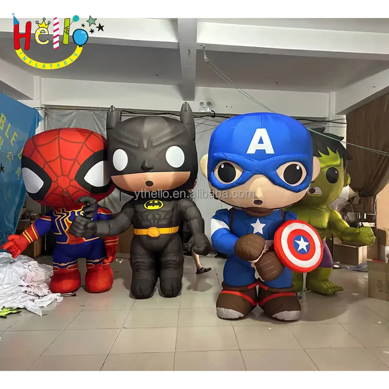 Parade Performance Inflatable Walking Cartoon Charater Costume Inflatable Hero Costume