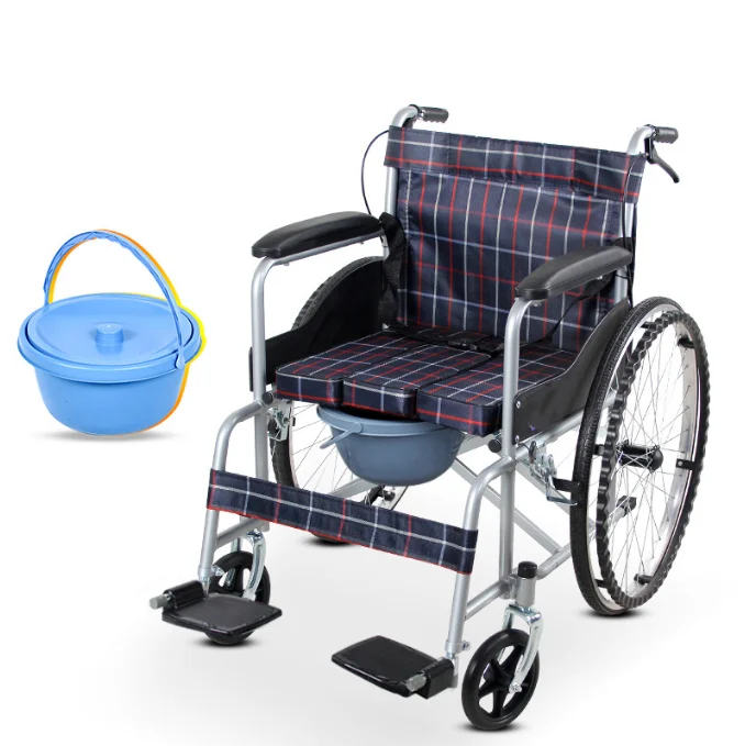 High quality Lightweight manual wheelchair portable folding hand push adult disabled elderly home user outside wheelchair