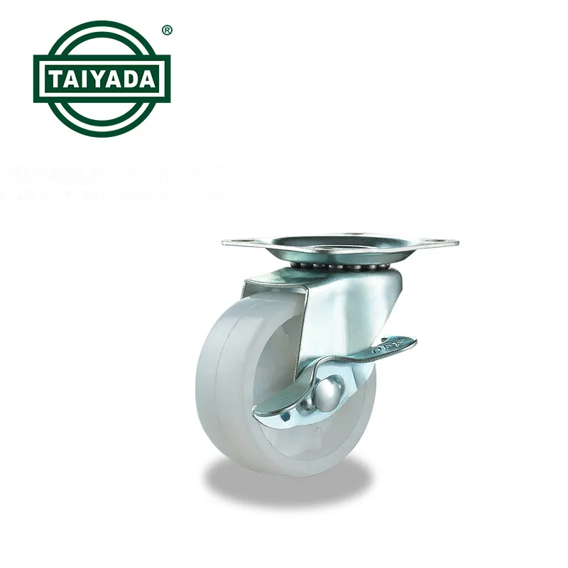 furniture caster wheel PP castor manufacturer 1.5-3 inch swivel with brake for display shelf  and office chair