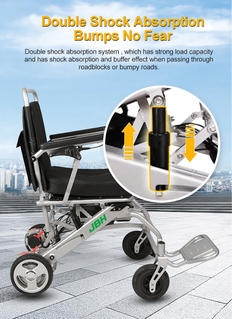 JBH D29 Wholesale Cheap Price High Quality 24V 6Ah Battery Foldable Electric Wheelchair In Stock