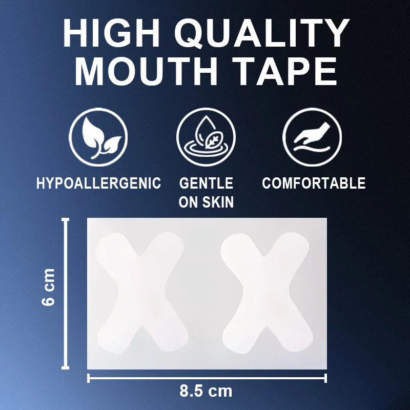 High Flexible Snoring Tape Medical Grade Tape High Strength Adhesion, Gentle Hypoallergenic Mouth Patch