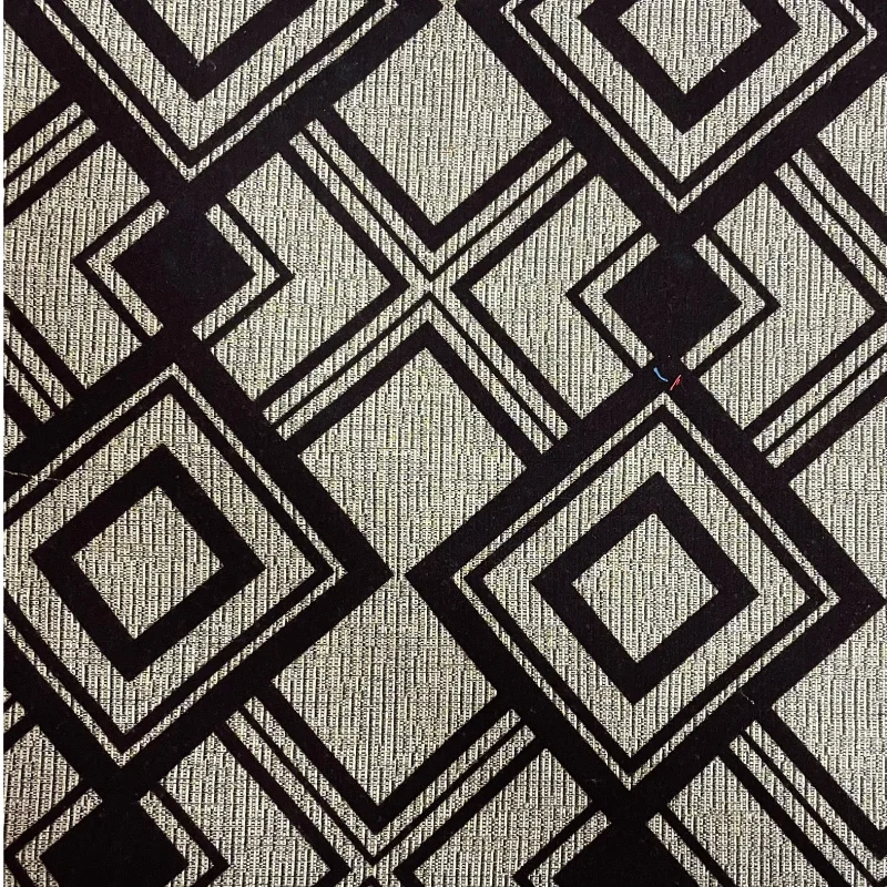 2023 Customized Home Textile 100% Polyester Diamond Checker Pattern Retro And Breathable Sofa Fabric