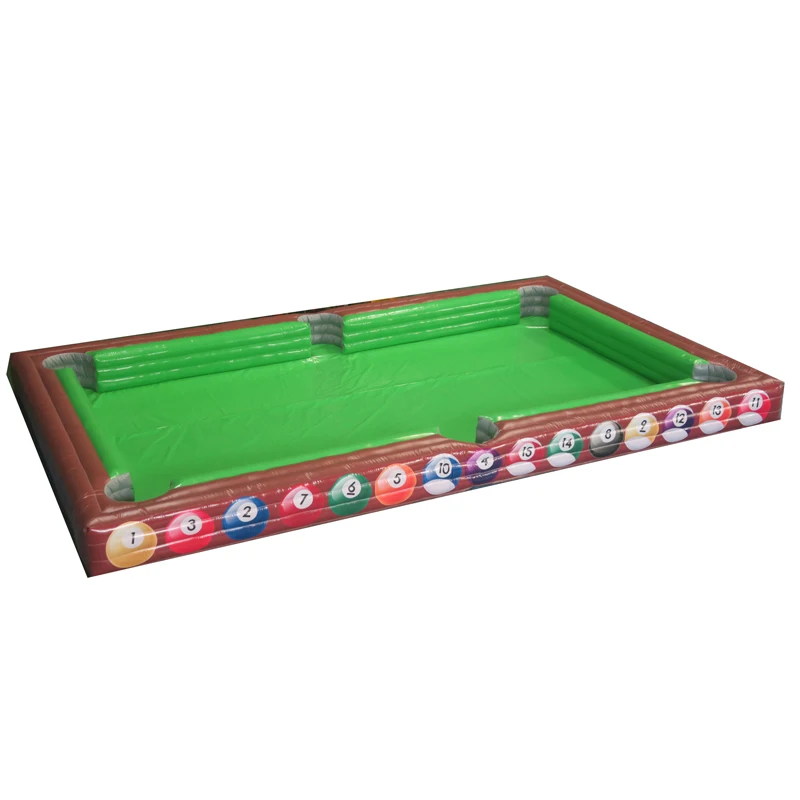 
8x5m pvc inflatable pool table/outdoor inflatable snooker football game field/inflatable human billiards table  (985742202)