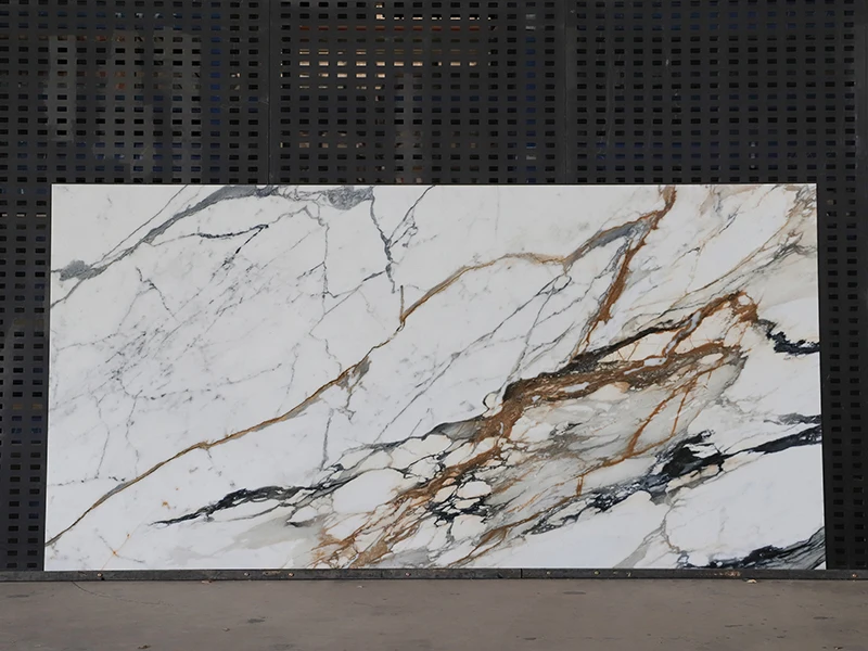 Big Size Floor Wall Tile Large Porcelain Slab Sintered Stone Polished Glazed Calcutta Gold Slabs Tile Sintered Stone Wall Panels