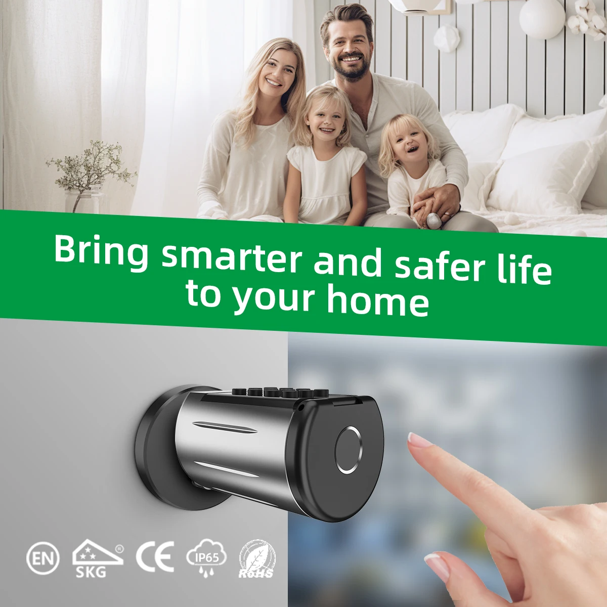 Multi-Functional European Cylinder Lock Ttlock Tuya App Controls Fingerprint Unlock Fingerprint Cylinder Lock