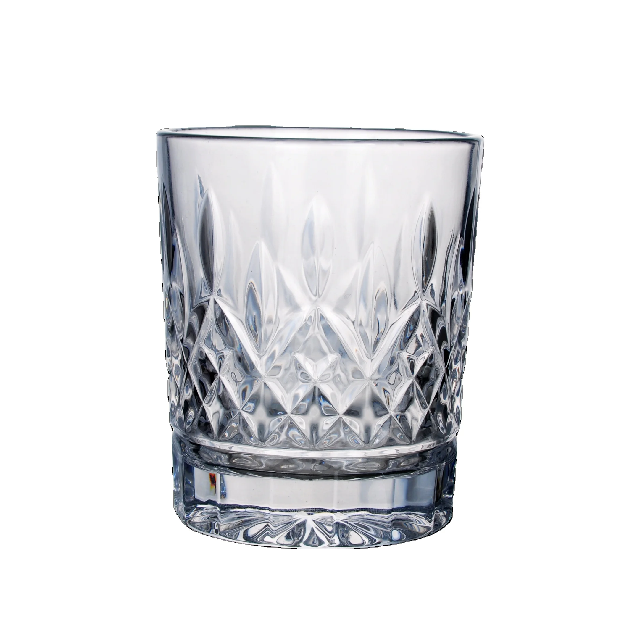 Wholesale old fashioned whiskey drinking glasses cup luxury diamond liquor glassware crystal whisky glass for bar