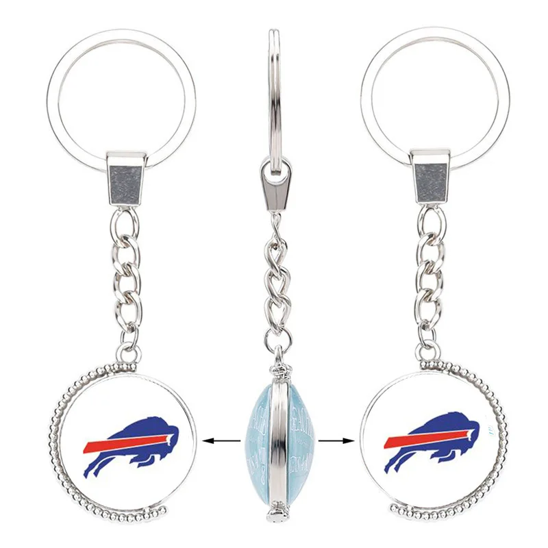 Factory Wholesales good quality key chain custom fashion NFL 32 teams decorative Key buckle