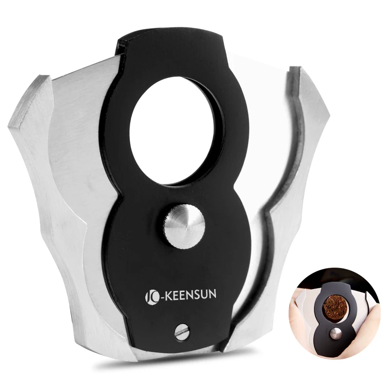 Высокое качество Черный 420J2 нержавеющая сталь 0 9 диаметр отверстия для сигар резак аксессуары