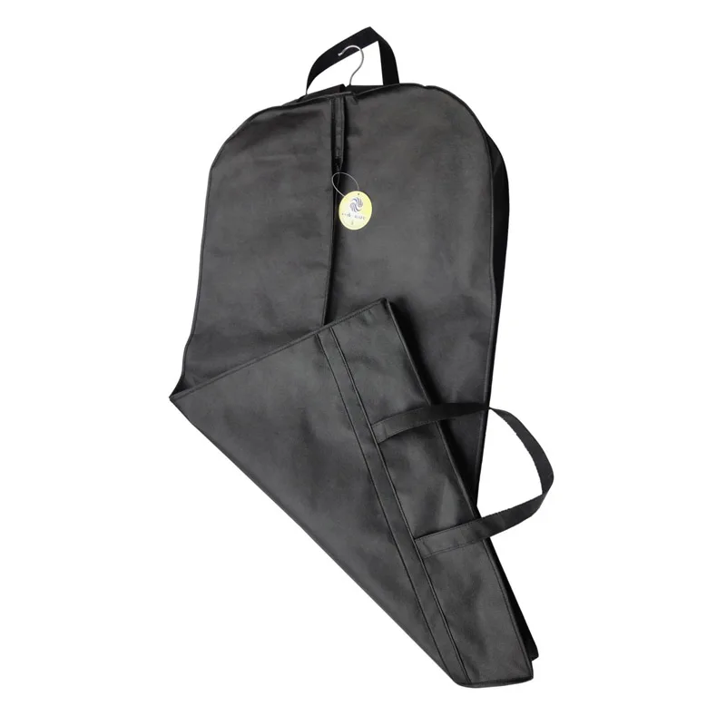 Canvas Genuine Leather Trim Men Suit Cover Carry On Travel Garment Bag