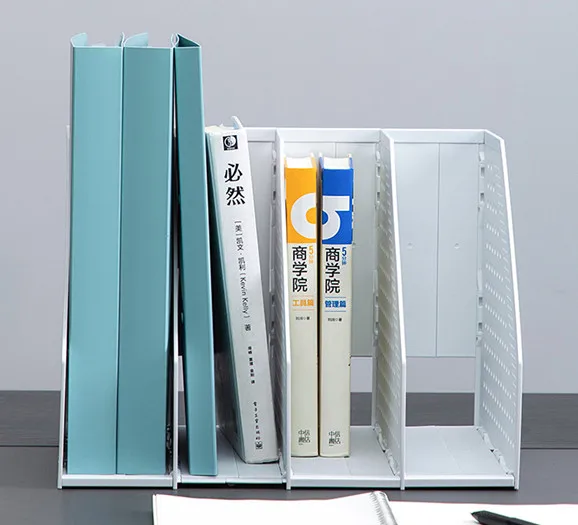 Customize Plastic Office Desktop Document Shelf  Dividers Desk File Organizer Rack Folder Storage Box