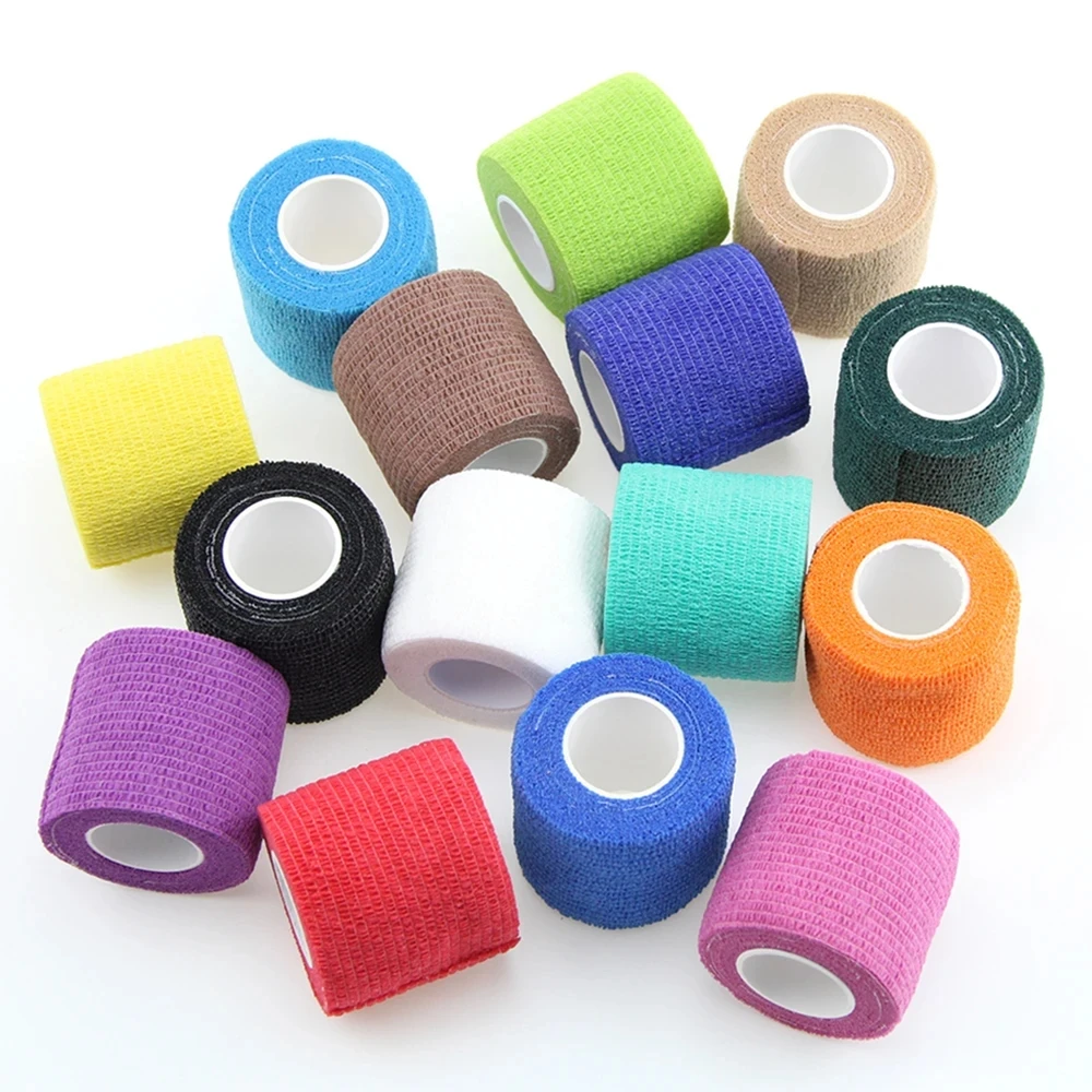 Colorful Athletic Wrap Tape Self Adhesive Elastic Bandage Elastoplast Sports Protector Knee Finger Ankle Palm Shoulder