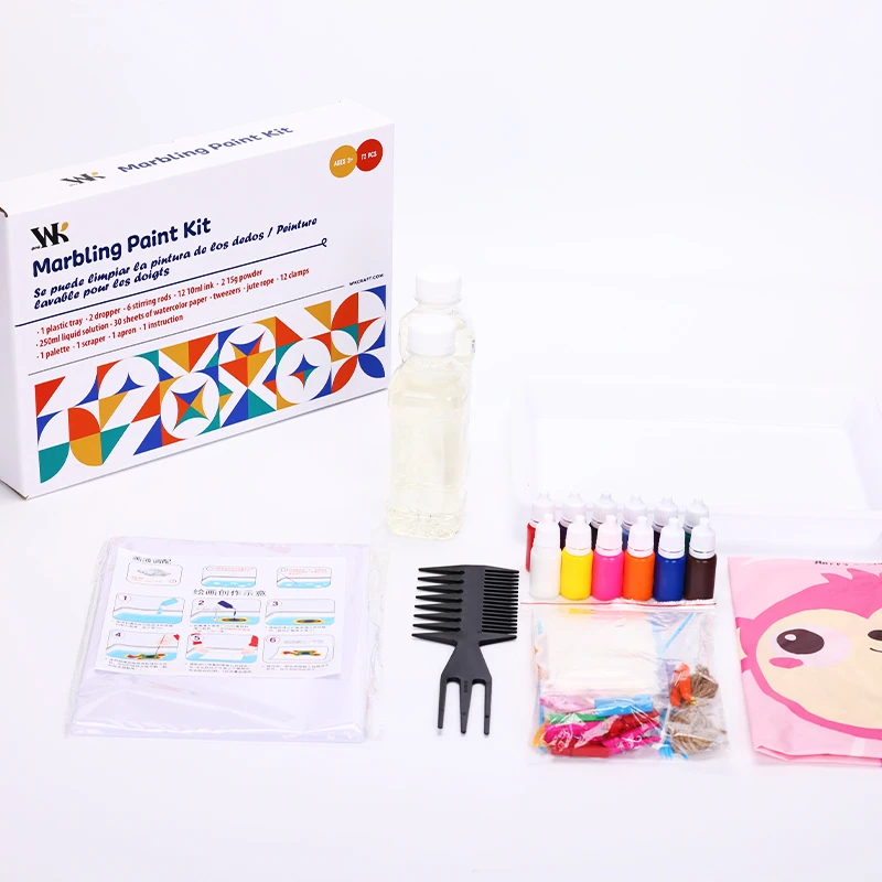 non-toxic 10ml bright colors water marbling paint acrylic color set for toddlers adults diy draw