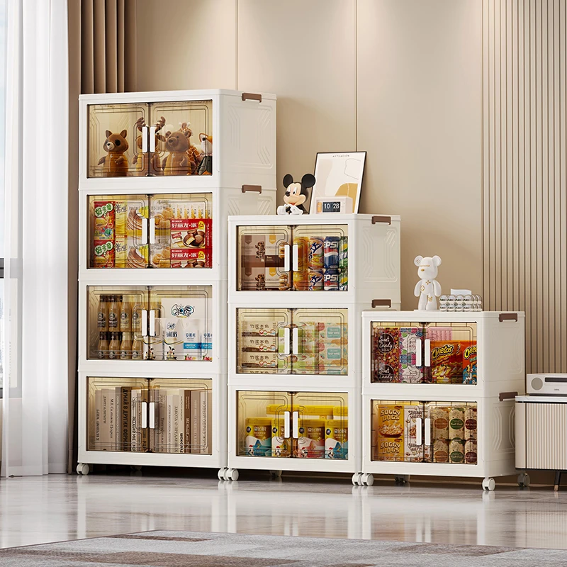 Wannuo складной и подвижный шкаф для хранения игрушек книг Многофункциональный кухонный