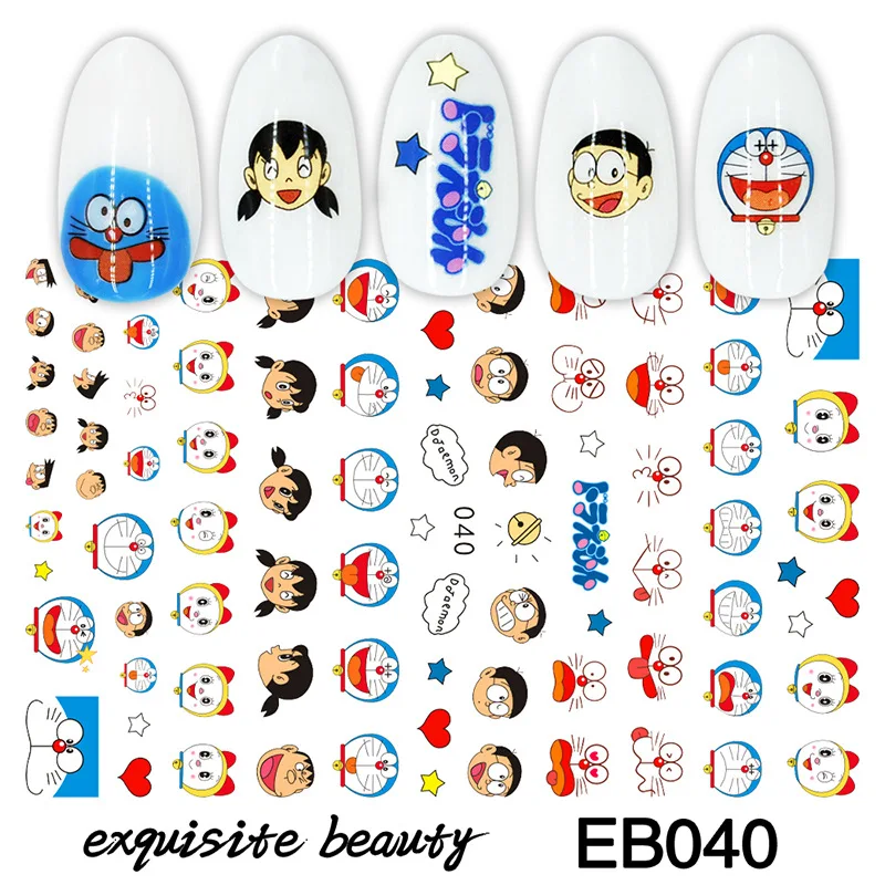 2022 Hot Sell nail stickers kids Cartoon kitty sticker nail Wraps