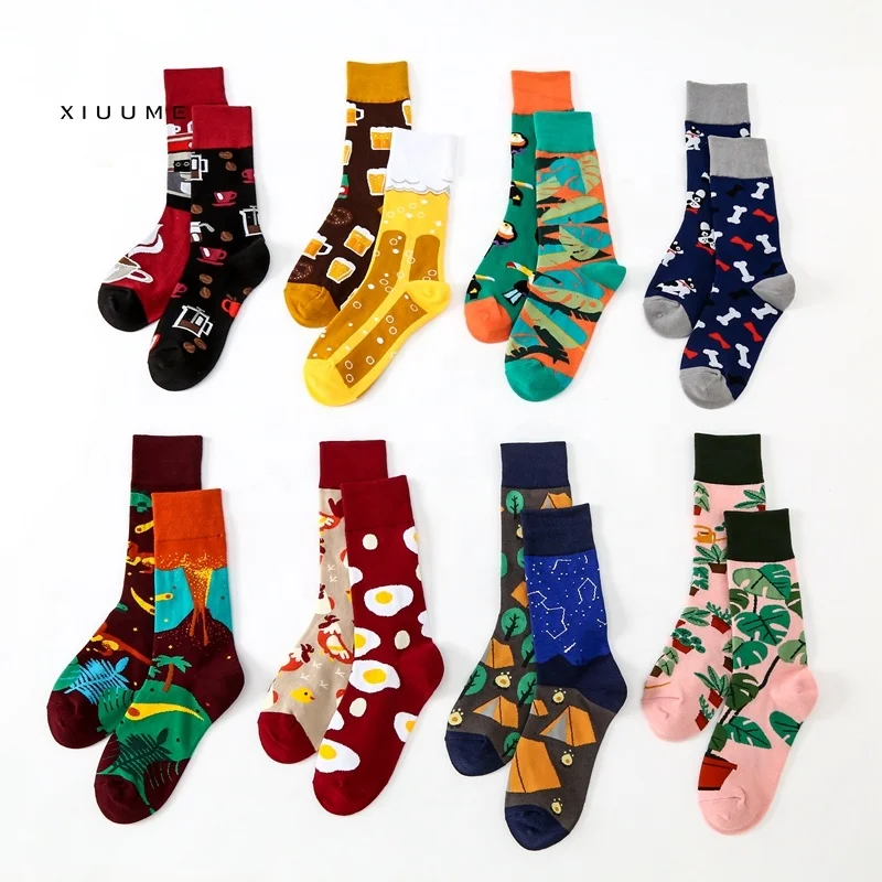 
2019 New Halloween Christmas orignal Flamingo happy fashion funny AB young boy tube socks 