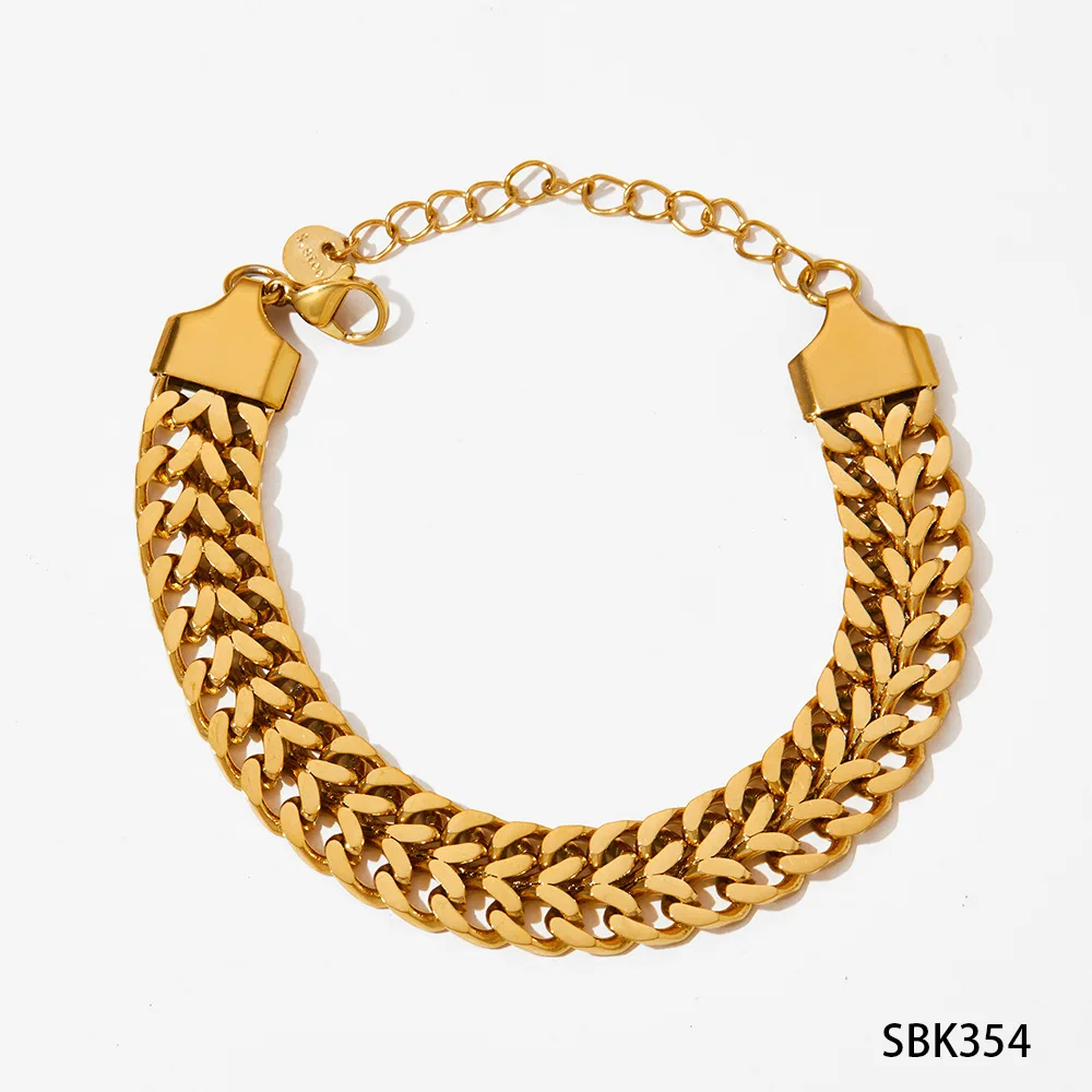 Низкая цена продажи регулируемый браслет из нержавеющей стали 18K золото женский с цепочкой