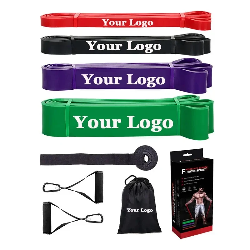 Free Sample Training Elastic Rubber band for Gym Yoga Exercise Fitness Resistance Bands Custom LOGO Fitness Workout Equipment