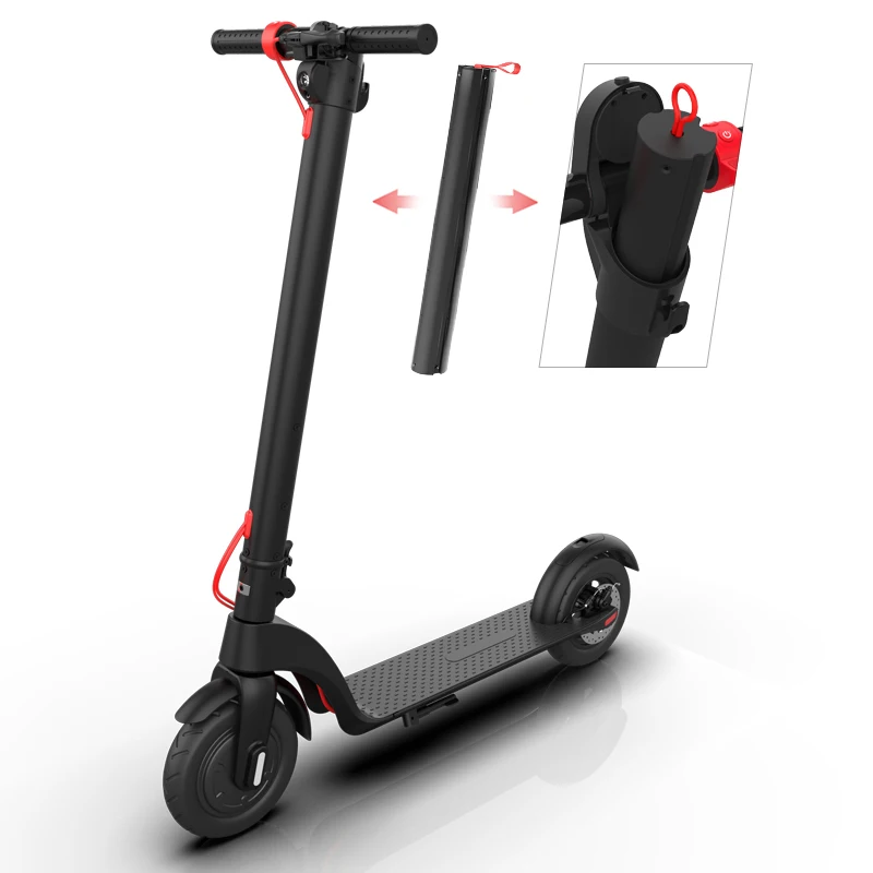 10 inch fast CE 350W 6AH e scooter folding removable battery 25kmh long range ebike electric scooter