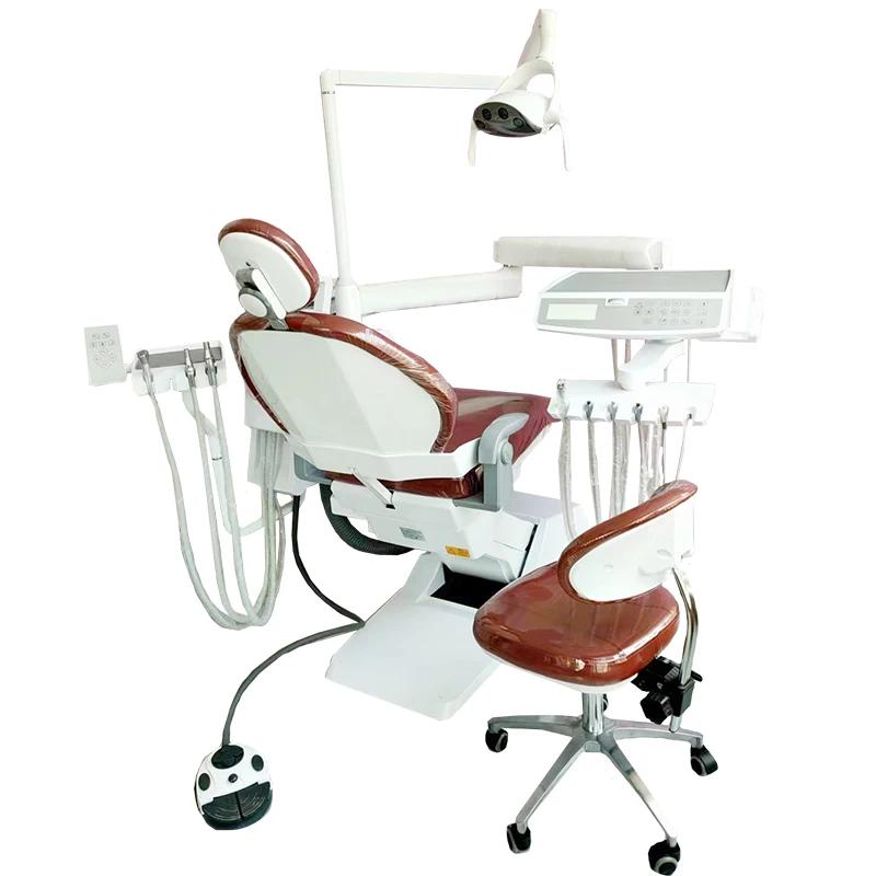 Hot Selling Dental Equipment Unique Backrest Design Dental Chair Integral Portable Dental Unit Full Set