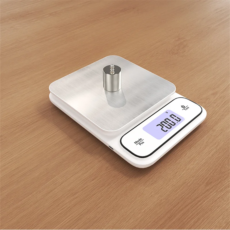 Waterproof Kitchen Scale USB Rechargeable Electronic Balance 0.1g/1g  3kg/5kg/10kg
