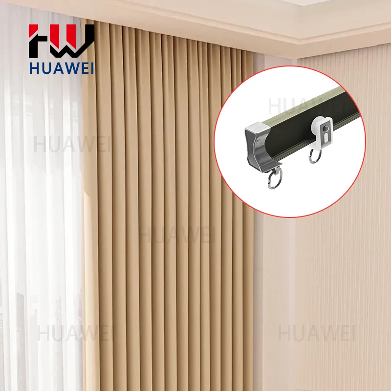 HUAWEI Hospital Bed Curtain Rail Accessories Corner Bath Shower Curtain Rail Hanging Suspension Rod Curved Curtain Track